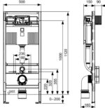 TECE PROFIL UNI 15cm Καζανάκι Εντοιχιζόμενο 9300300 Ένθετο ή Επίτοιχο σε γυψοσανίδα